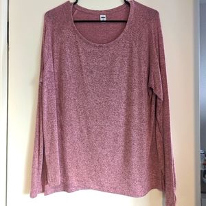 Old Navy pink luxe long sleeve top